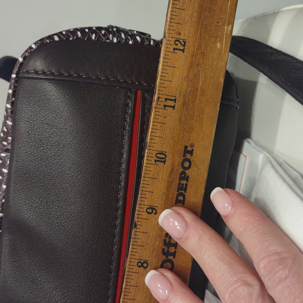 Hammitt expresso reserve handbag detachable strap Zip Top Leather Brown Purse - Picture 7 of 13